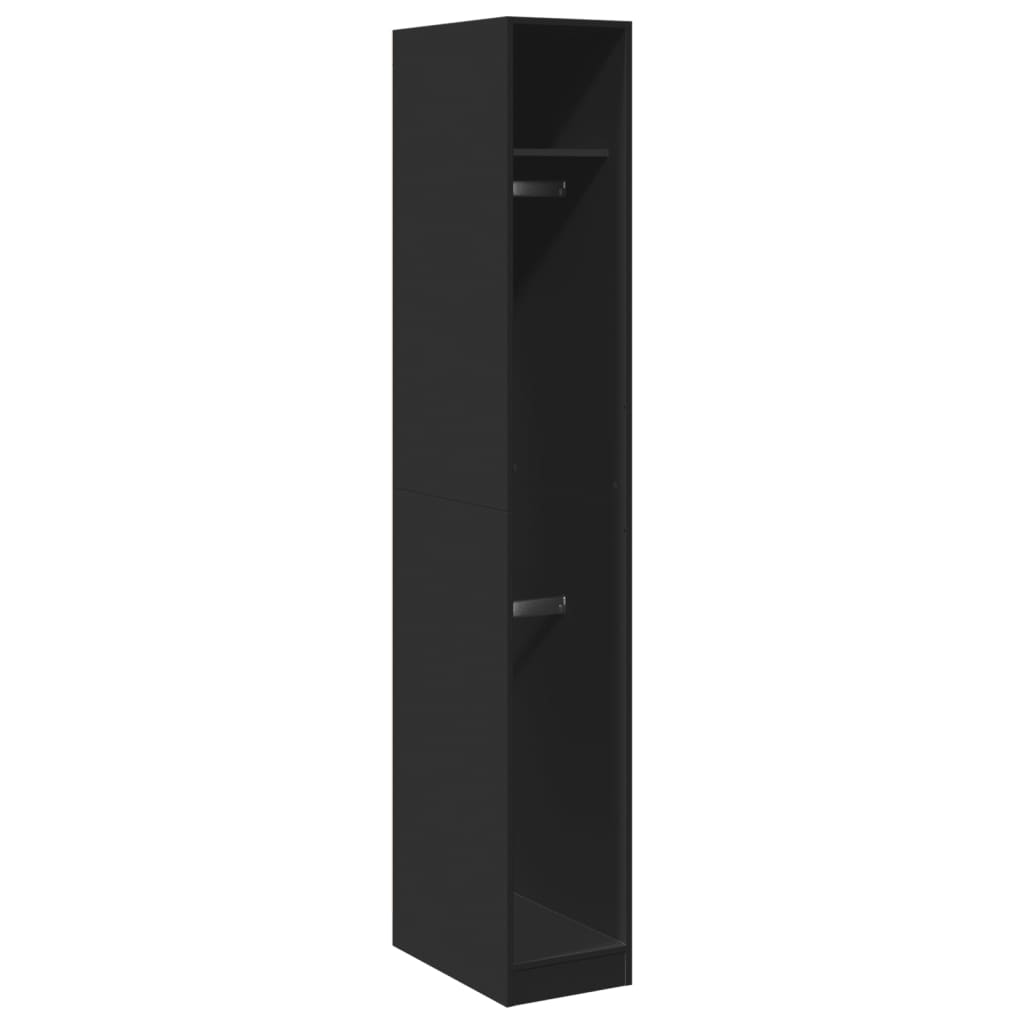 Armadio Nero 30x50x200 cm in Legno Multistrato - homemem39