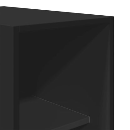 Armadio Nero 30x50x200 cm in Legno Multistrato - homemem39