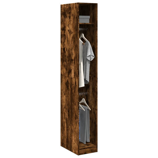 Armadio Rovere Fumo 30x50x200 cm in Legno Multistrato | homemem39