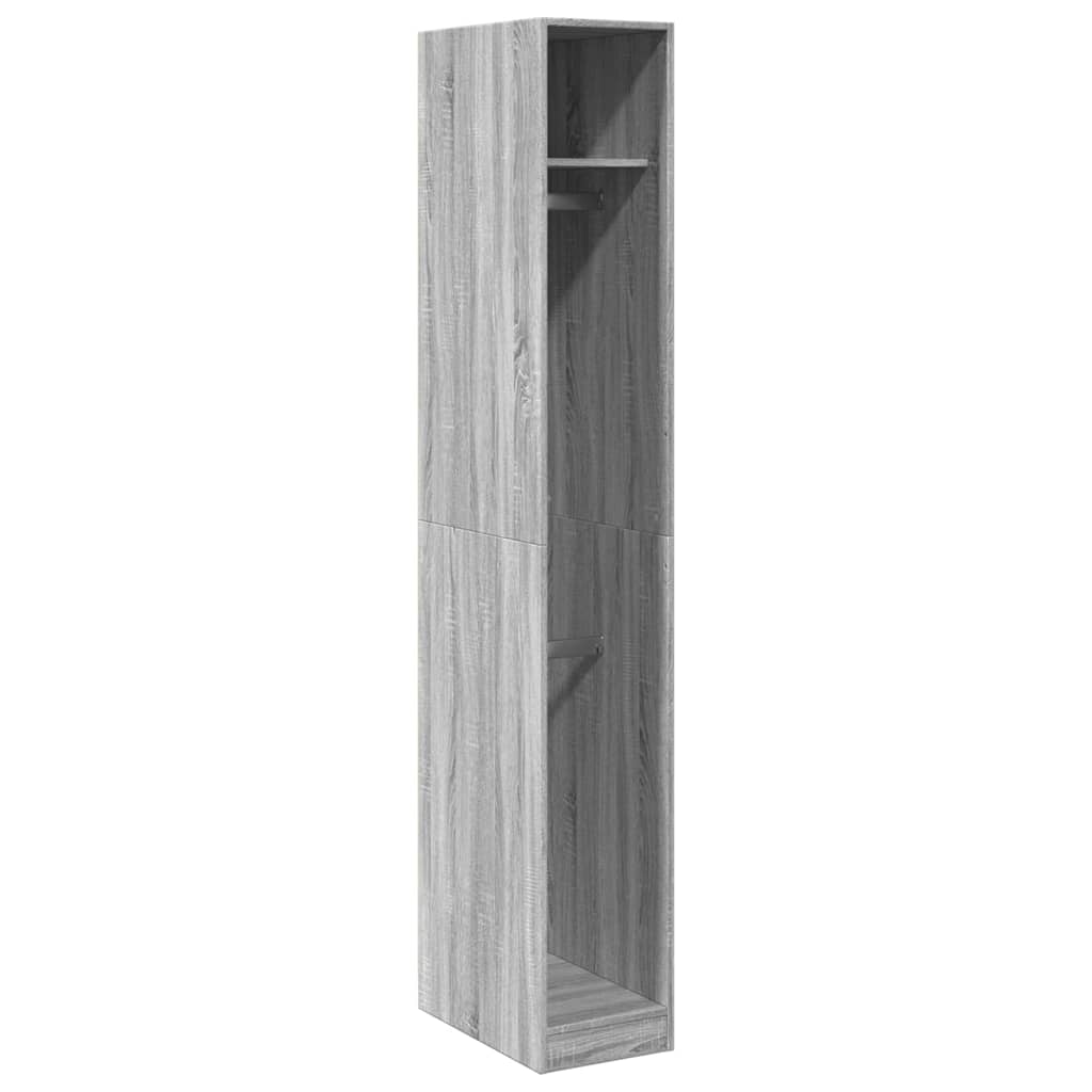 Armadio Grigio Sonoma 30x50x200 cm in Legno Multistrato - homemem39