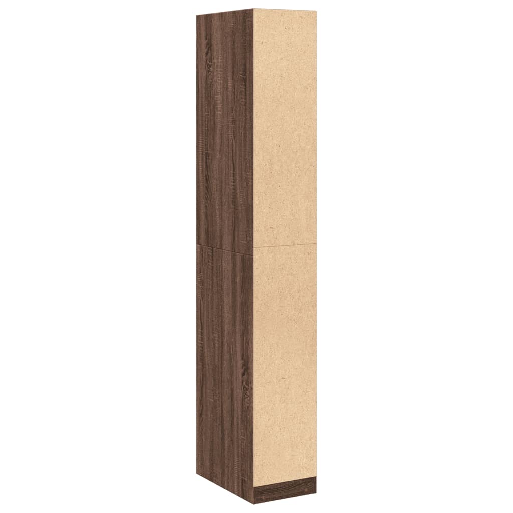 Armadio Rovere Marrone 30x50x200 cm in Legno Multistrato - homemem39