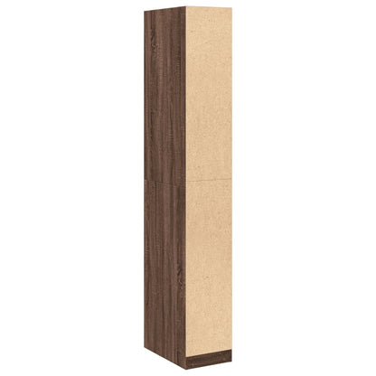 Armadio Rovere Marrone 30x50x200 cm in Legno Multistrato - homemem39
