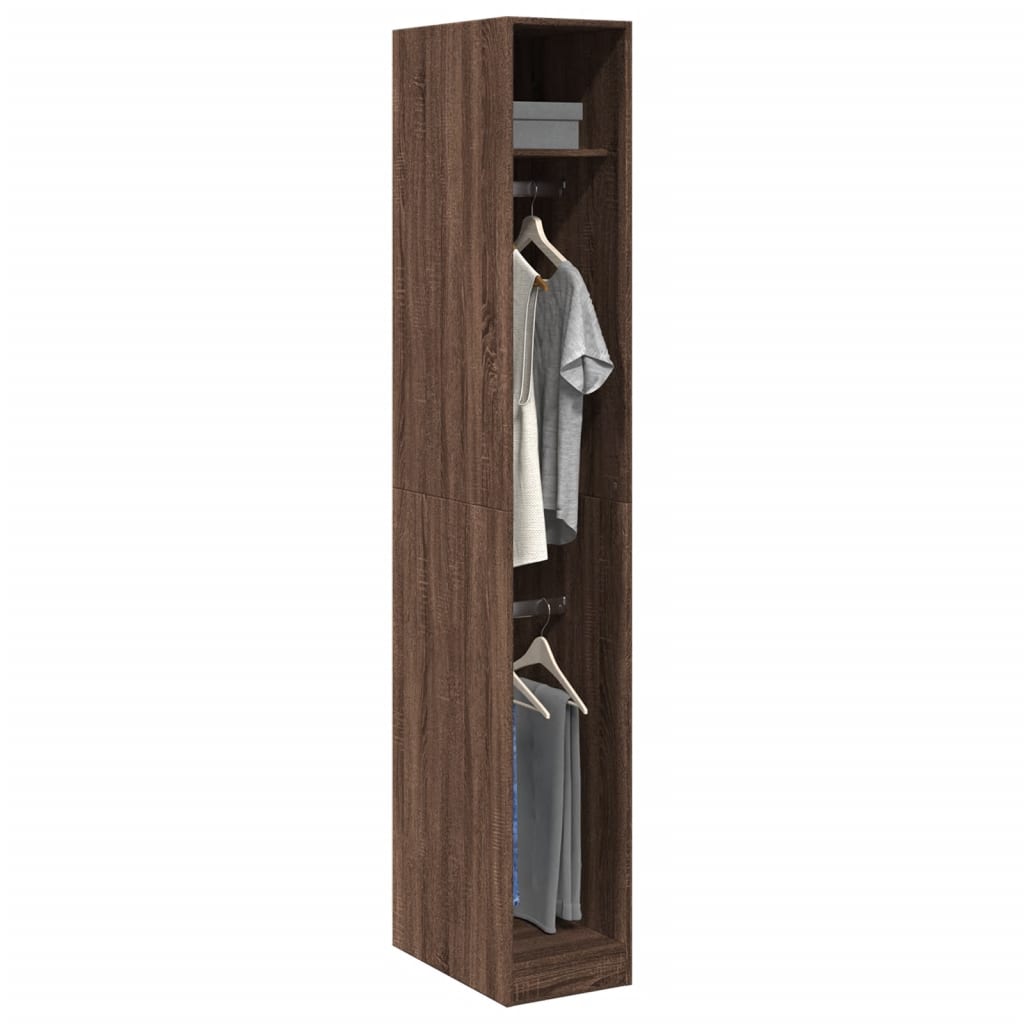 Armadio Rovere Marrone 30x50x200 cm in Legno Multistrato - homemem39