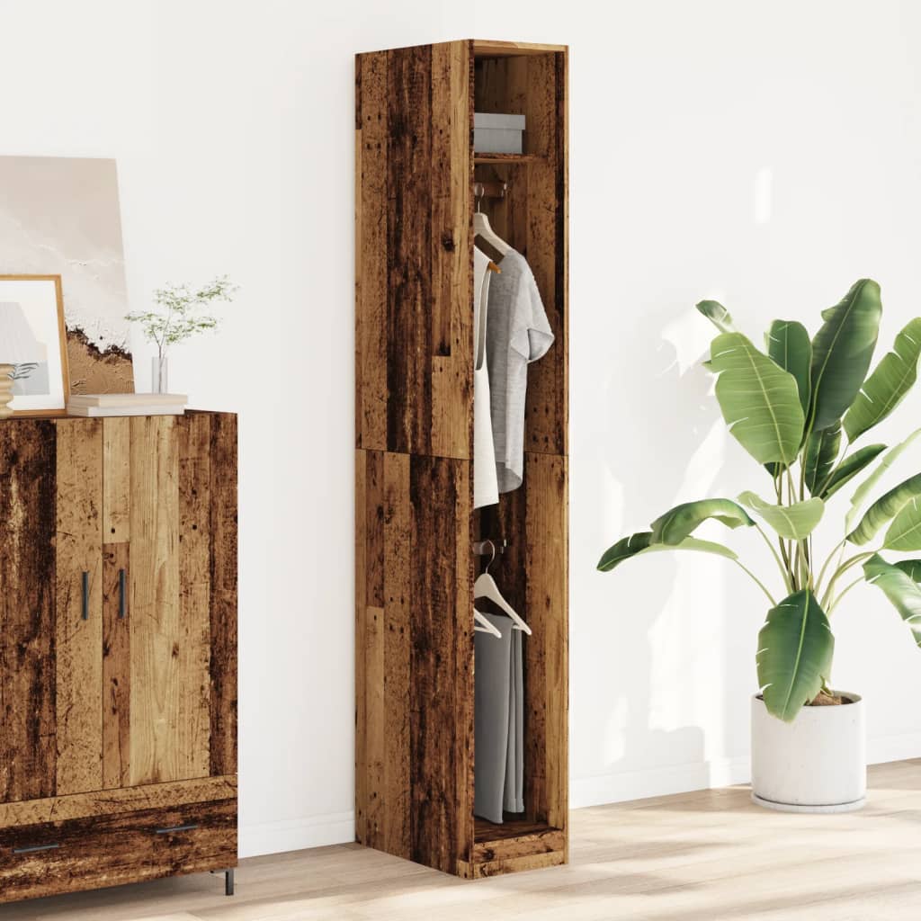 Armadio Legno Antico 30x50x200 cm in Legno Multistrato - homemem39