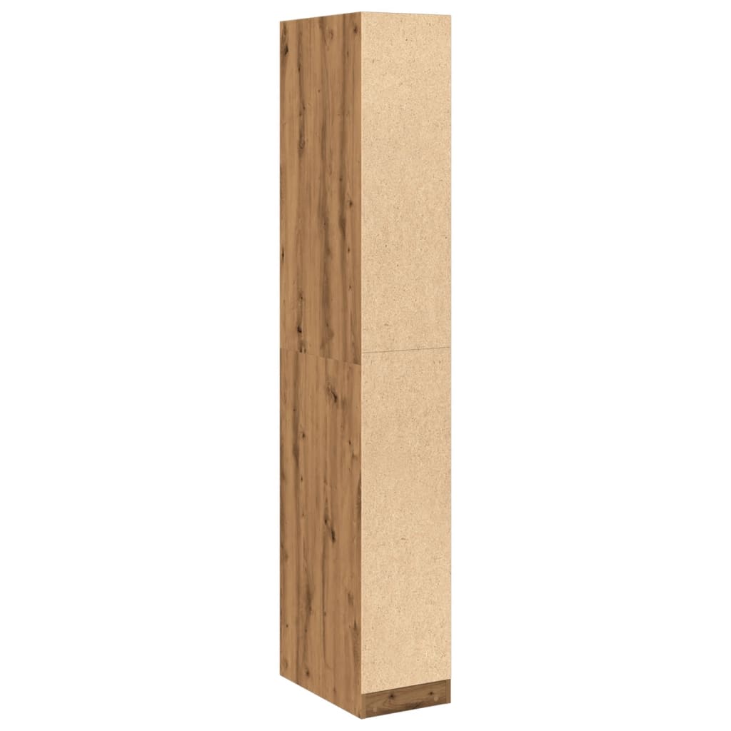 Armadio Rovere Artigianale 30x50x200 cm in Legno Multistrato - homemem39