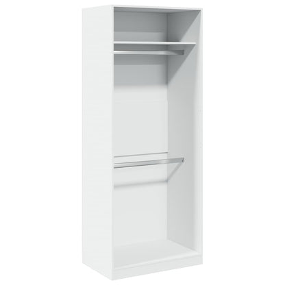 Armadio Bianco 80x50x200 cm in Legno Multistrato - homemem39