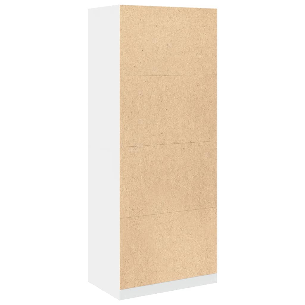 Armadio Bianco 80x50x200 cm in Legno Multistrato | homemem39