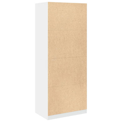 Armadio Bianco 80x50x200 cm in Legno Multistrato | homemem39