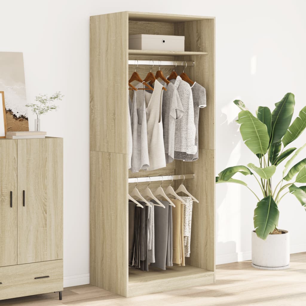 Armadio Rovere Sonoma 80x50x200 cm in Legno Multistrato - homemem39