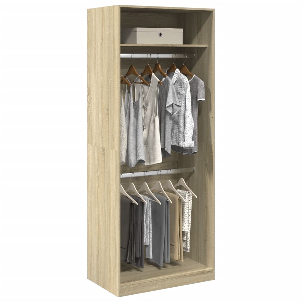 Armadio Rovere Sonoma 80x50x200 cm in Legno Multistrato - homemem39
