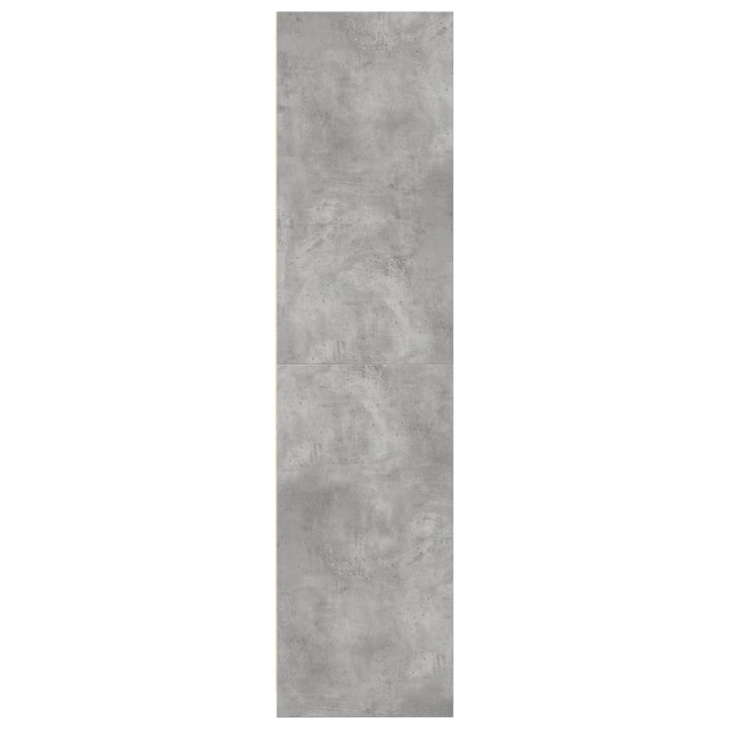 Armadio Grigio Cemento 80x50x200 cm in Legno Multistrato | homemem39