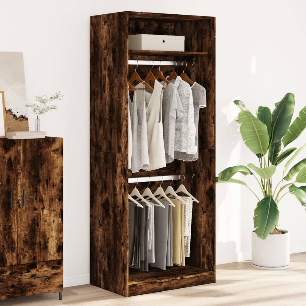 Armadio Rovere Fumo 80x50x200 cm in Legno Multistrato - homemem39