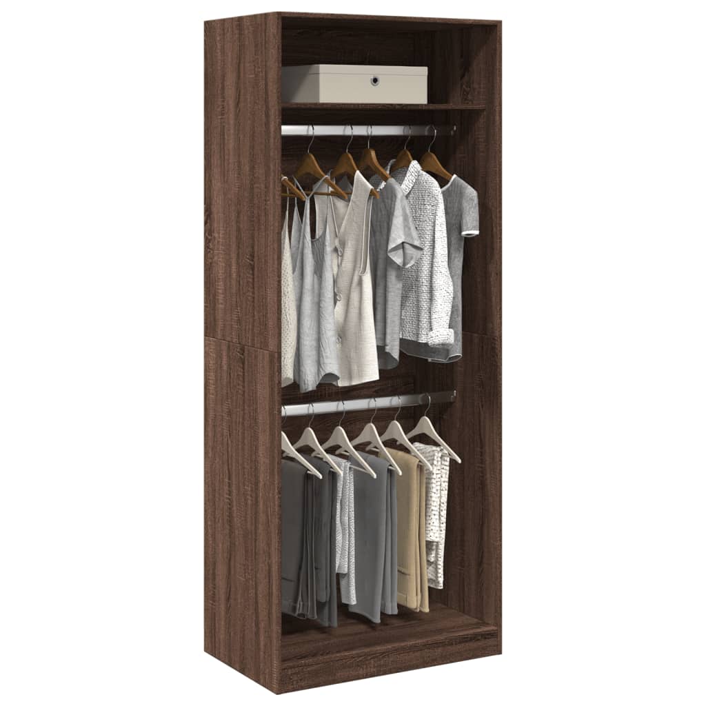 Armadio Rovere Marrone 80x50x200 cm in Legno Multistrato - homemem39