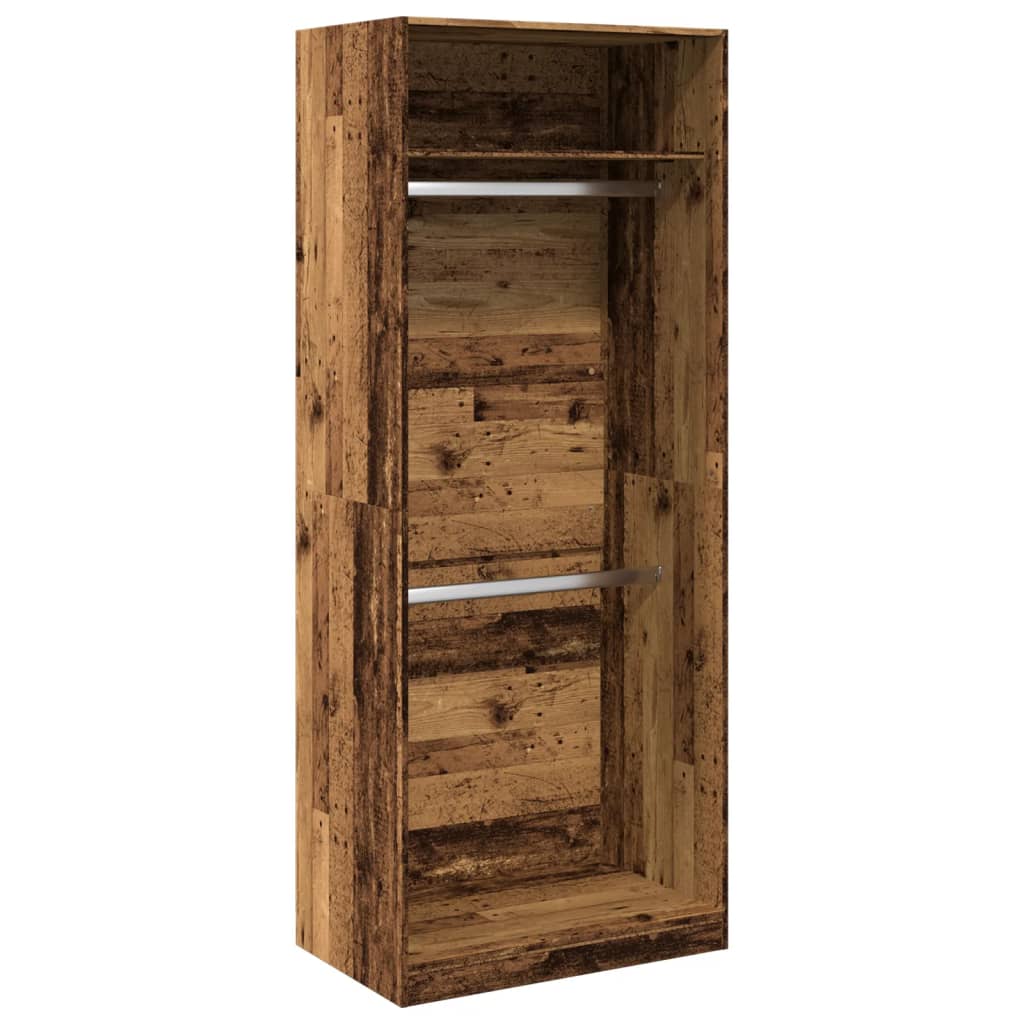 Armadio Legno Antico 80x50x200 cm in Legno Multistrato - homemem39