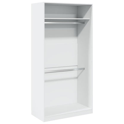 Armadio Bianco 100x50x200 cm in Legno Multistrato | homemem39