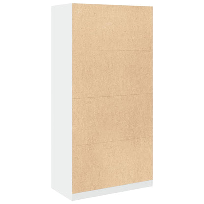 Armadio Bianco 100x50x200 cm in Legno Multistrato | homemem39