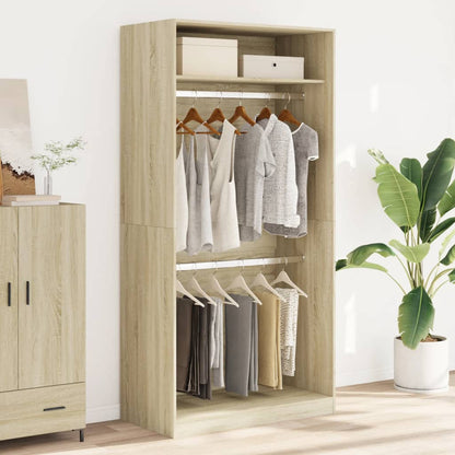 Armadio Rovere Sonoma 100x50x200 cm in Legno Multistrato - homemem39
