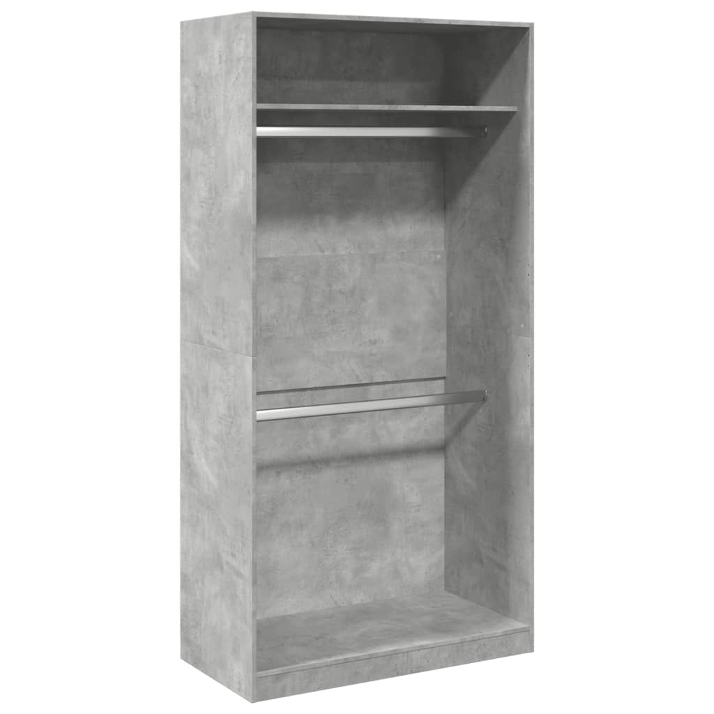 Armadio Grigio Cemento 100x50x200 cm in Legno Multistrato - homemem39