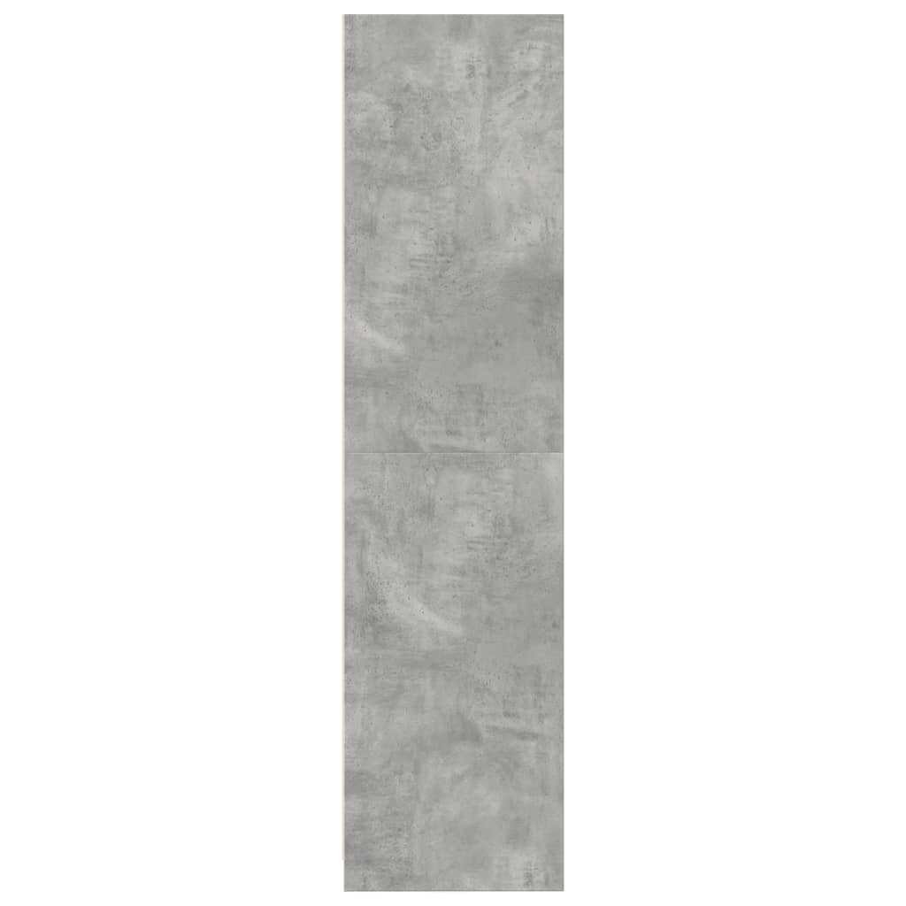 Armadio Grigio Cemento 100x50x200 cm in Legno Multistrato | homemem39