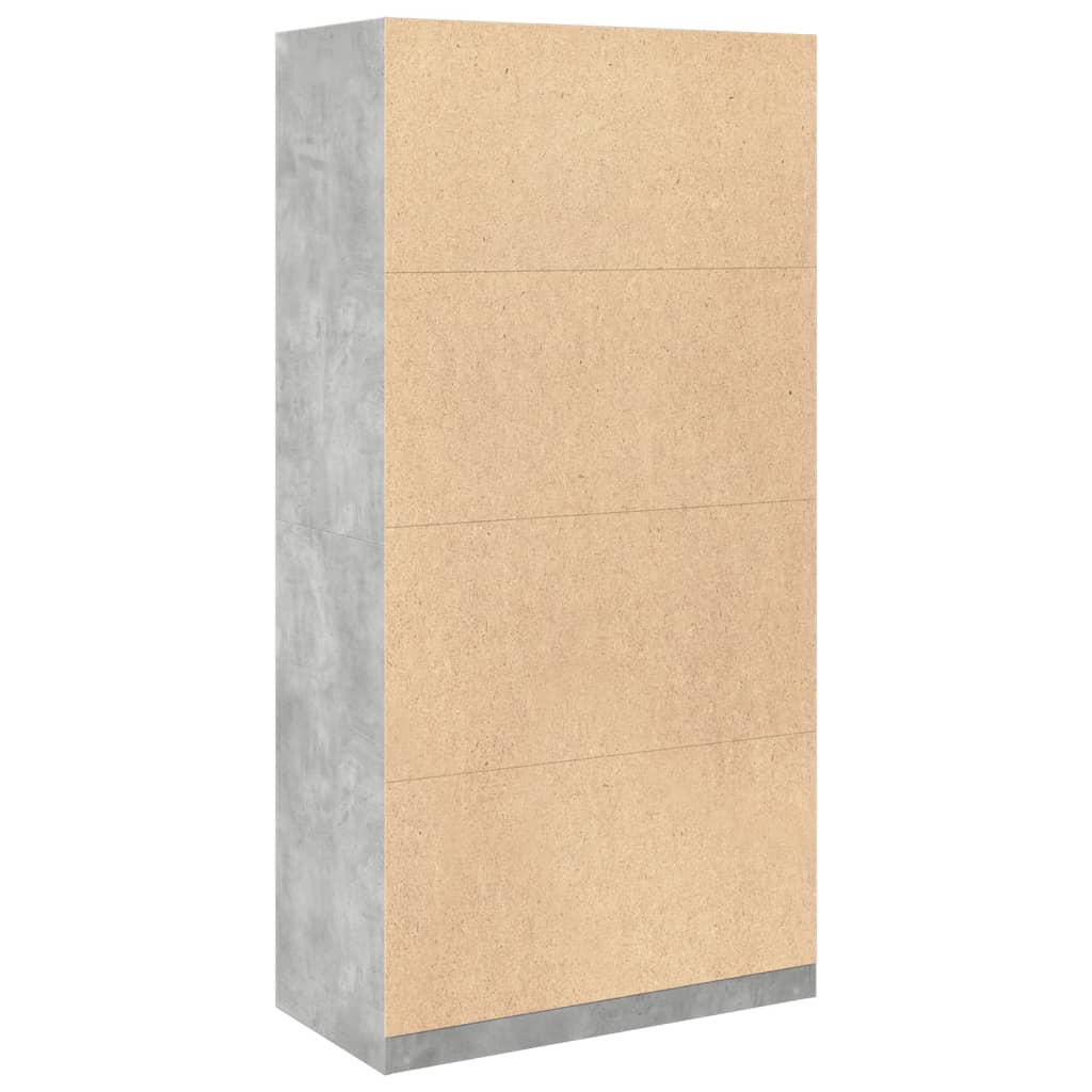 Armadio Grigio Cemento 100x50x200 cm in Legno Multistrato - homemem39