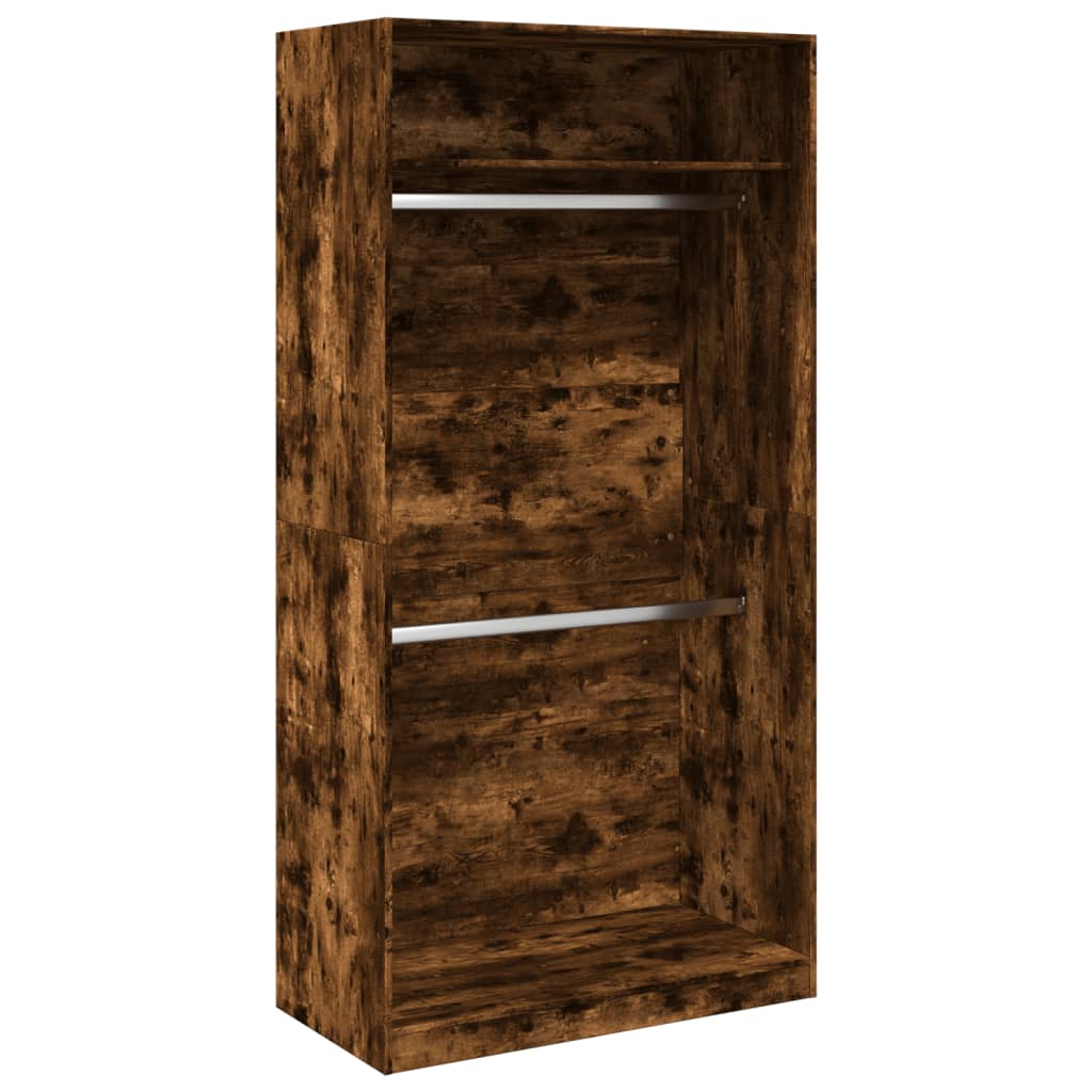 Armadio Rovere Fumo 100x50x200 cm in Legno Multistrato - homemem39