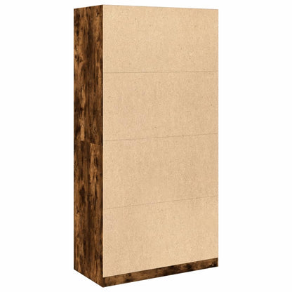 Armadio Rovere Fumo 100x50x200 cm in Legno Multistrato - homemem39