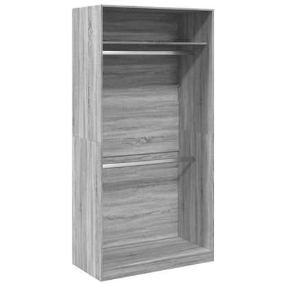 Armadio Grigio Sonoma 100x50x200 cm in Legno Multistrato - homemem39