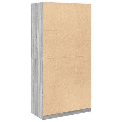 Armadio Grigio Sonoma 100x50x200 cm in Legno Multistrato - homemem39