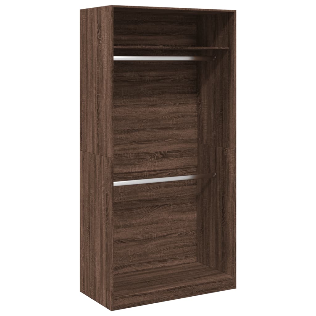 Armadio Rovere Marrone 100x50x200 cm in Legno Multistrato - homemem39
