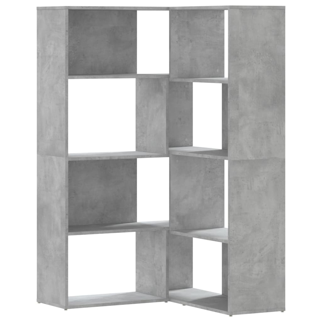 Libreria a 4 Ripiani Grigio Cemento 85x85x140 cm in Truciolare | homemem39