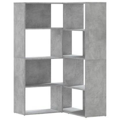 Libreria a 4 Ripiani Grigio Cemento 85x85x140 cm in Truciolare | homemem39