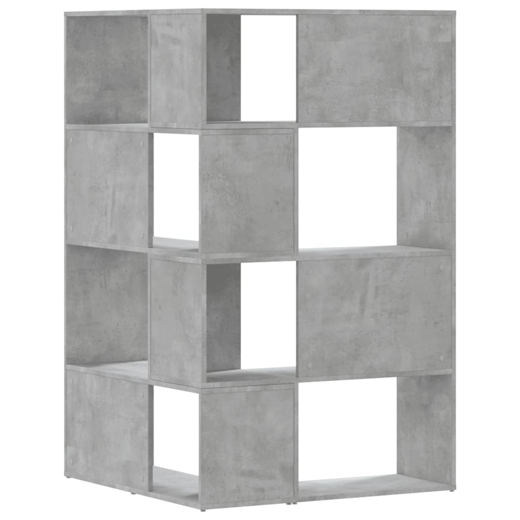 Libreria a 4 Ripiani Grigio Cemento 85x85x140 cm in Truciolare | homemem39