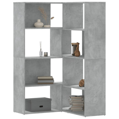 Libreria a 4 Ripiani Grigio Cemento 85x85x140 cm in Truciolare | homemem39