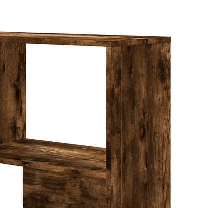 Libreria Angolare 4 Ripiani Rovere Fumo 85x85x140 cm Truciolare | homemem39