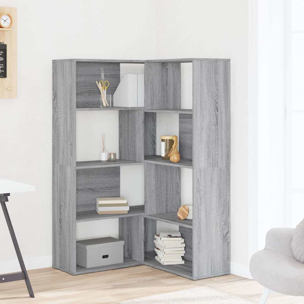 Libreria a 4 Ripiani Grigio Sonoma 85x85x140 cm in Truciolare | homemem39