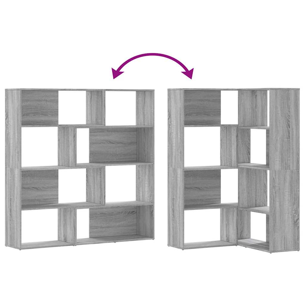 Libreria a 4 Ripiani Grigio Sonoma 85x85x140 cm in Truciolare | homemem39