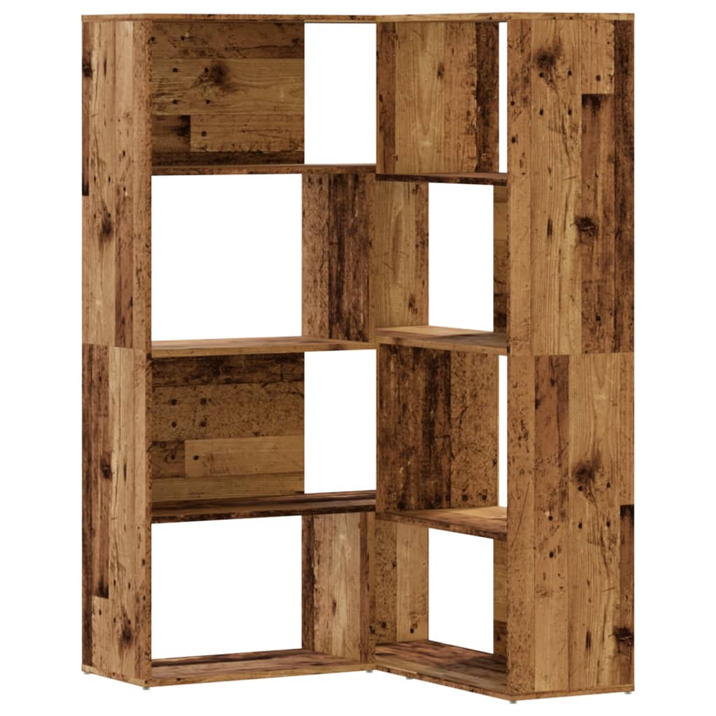 Libreria a 4 Ripiani Legno Vecchio 85x85x140 cm in Truciolare | homemem39
