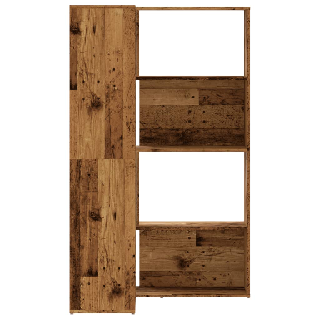 Libreria a 4 Ripiani Legno Vecchio 85x85x140 cm in Truciolare | homemem39