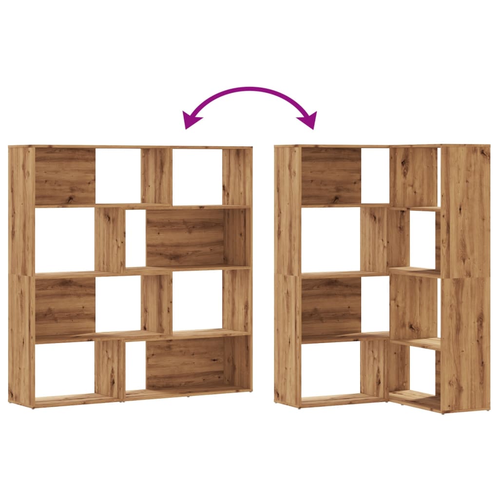 Libreria 4 Ripiani Rovere Artigianale 85x85x140 cm Truciolare | homemem39