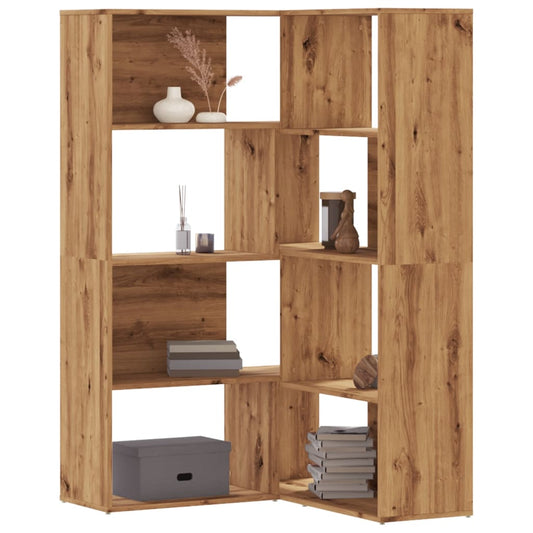 Libreria 4 Ripiani Rovere Artigianale 85x85x140 cm Truciolare | homemem39