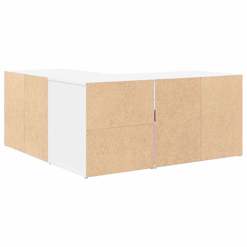 Mobile Angolare Bianco 160x40x45 cm in Truciolato - homemem39