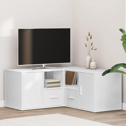 Mobile Angolare Bianco 160x40x45 cm in Truciolato - homemem39