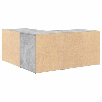Mobile Angolare Grigio Cemento 160x40x45 cm in Truciolato - homemem39