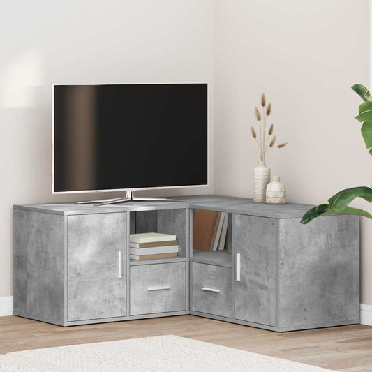 Mobile Angolare Grigio Cemento 160x40x45 cm in Truciolato - homemem39