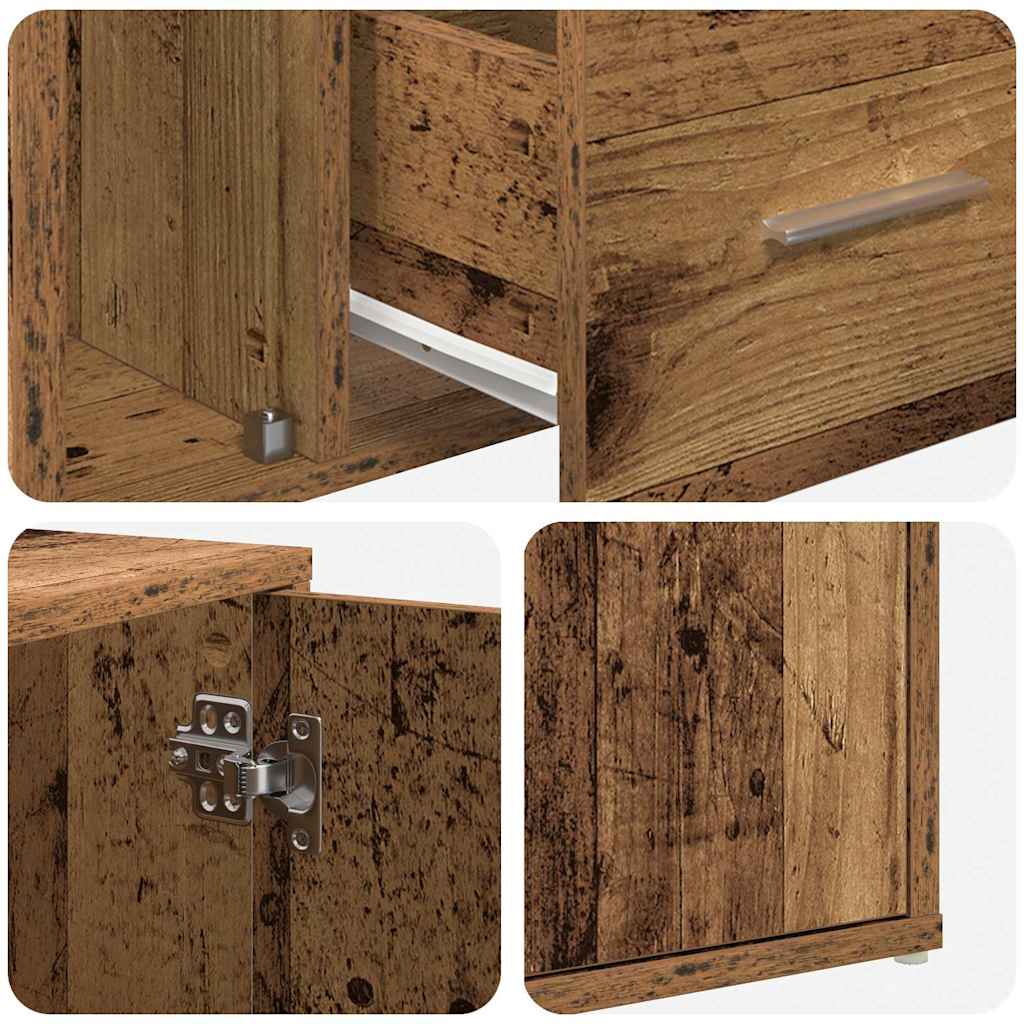 Mobile Angolare Legno Antico 160x40x45 cm in Truciolato