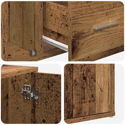 Mobile Angolare Legno Antico 160x40x45 cm in Truciolato