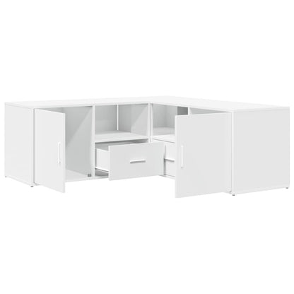 Mobile Angolare Bianco 200x40x45 cm in Truciolato - homemem39