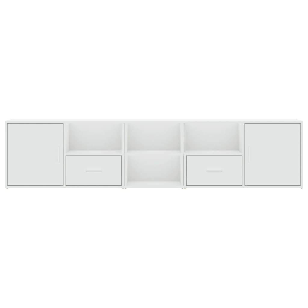 Mobile Angolare Bianco 200x40x45 cm in Truciolato