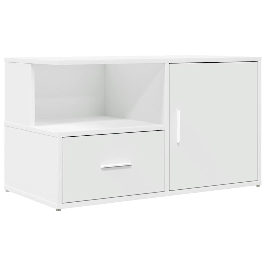 Mobile Angolare Bianco 200x40x45 cm in Truciolato - homemem39