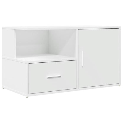 Mobile Angolare Bianco 200x40x45 cm in Truciolato - homemem39